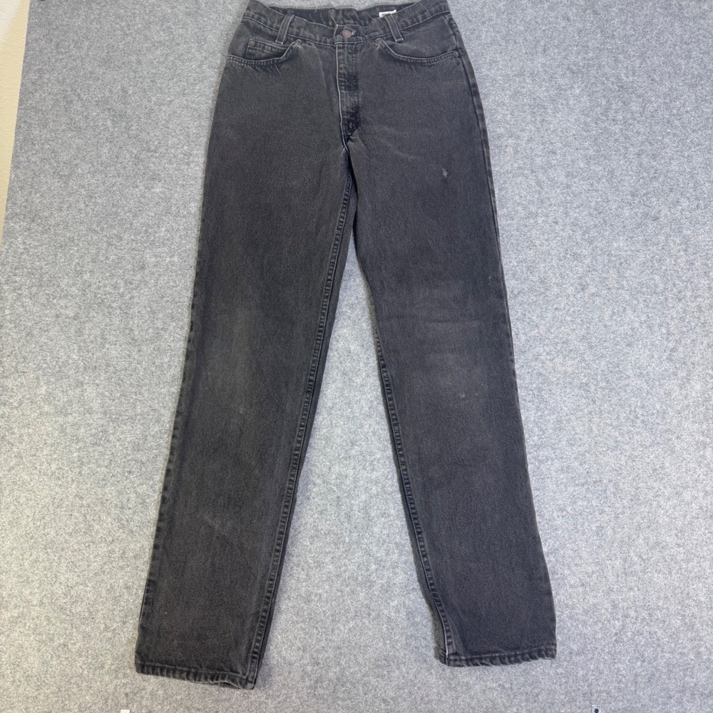 Vintage 1996 Levi Jeans Mens 30x34 Black Orange Tab 550 Relaxed Fit USA Denim